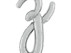 Silver Z Letter Script - 24 in