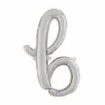 Silver B Letter Script - 24 in