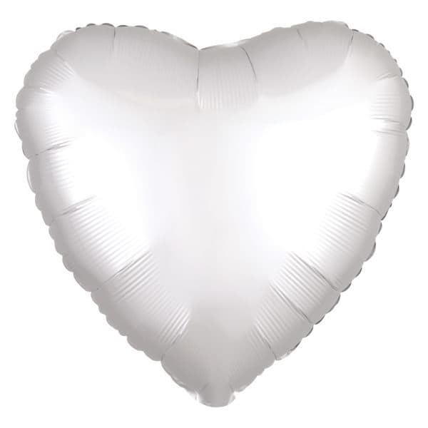 Satin Luxe White Heart 38590