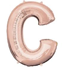 Rose Gold C Giant Letter 3656601 - 34 in