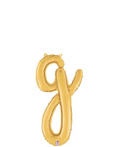 Gold G Letter Script - 24 in